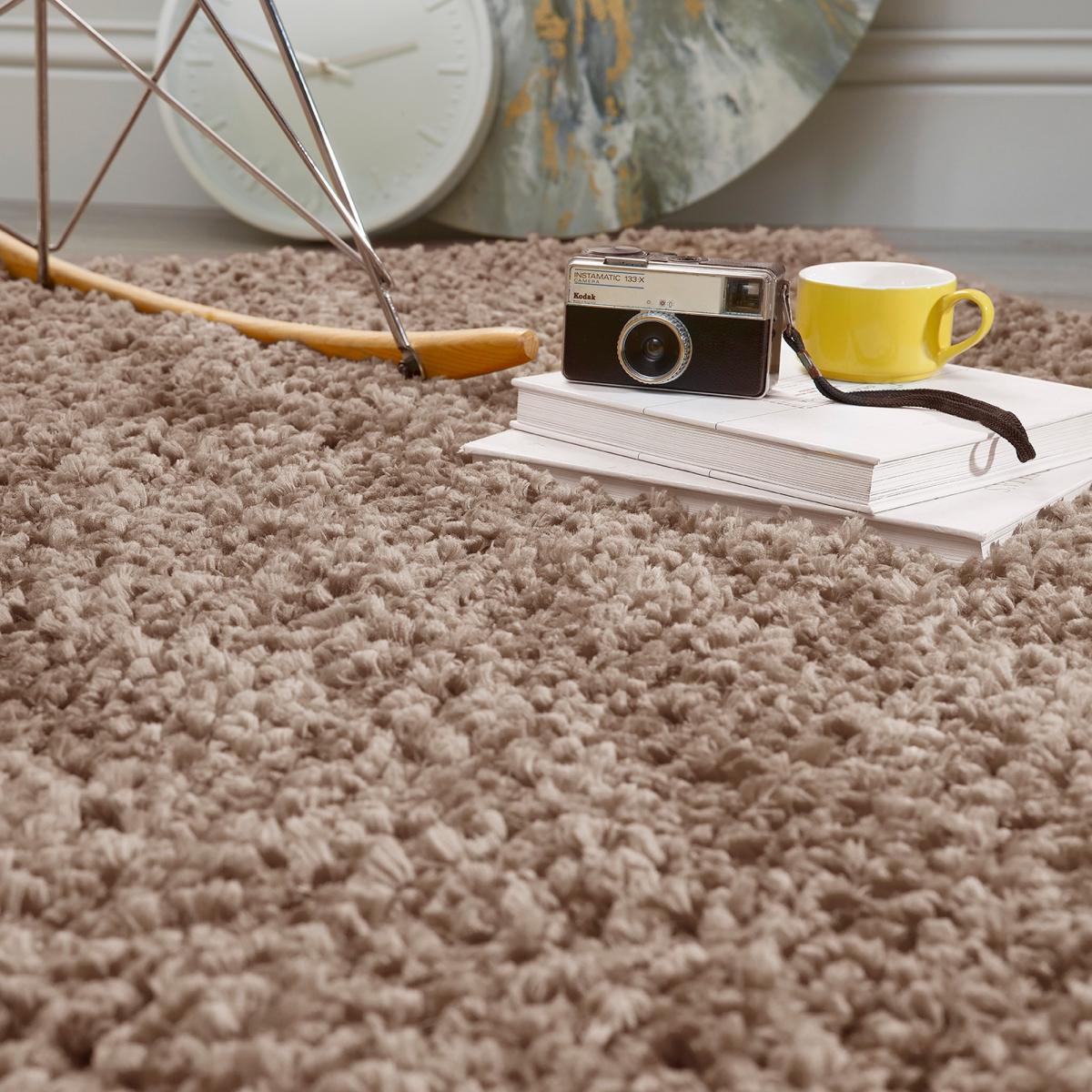 Origins Portland Shaggy Rugs in Natural Brown 110x160cm – image 2