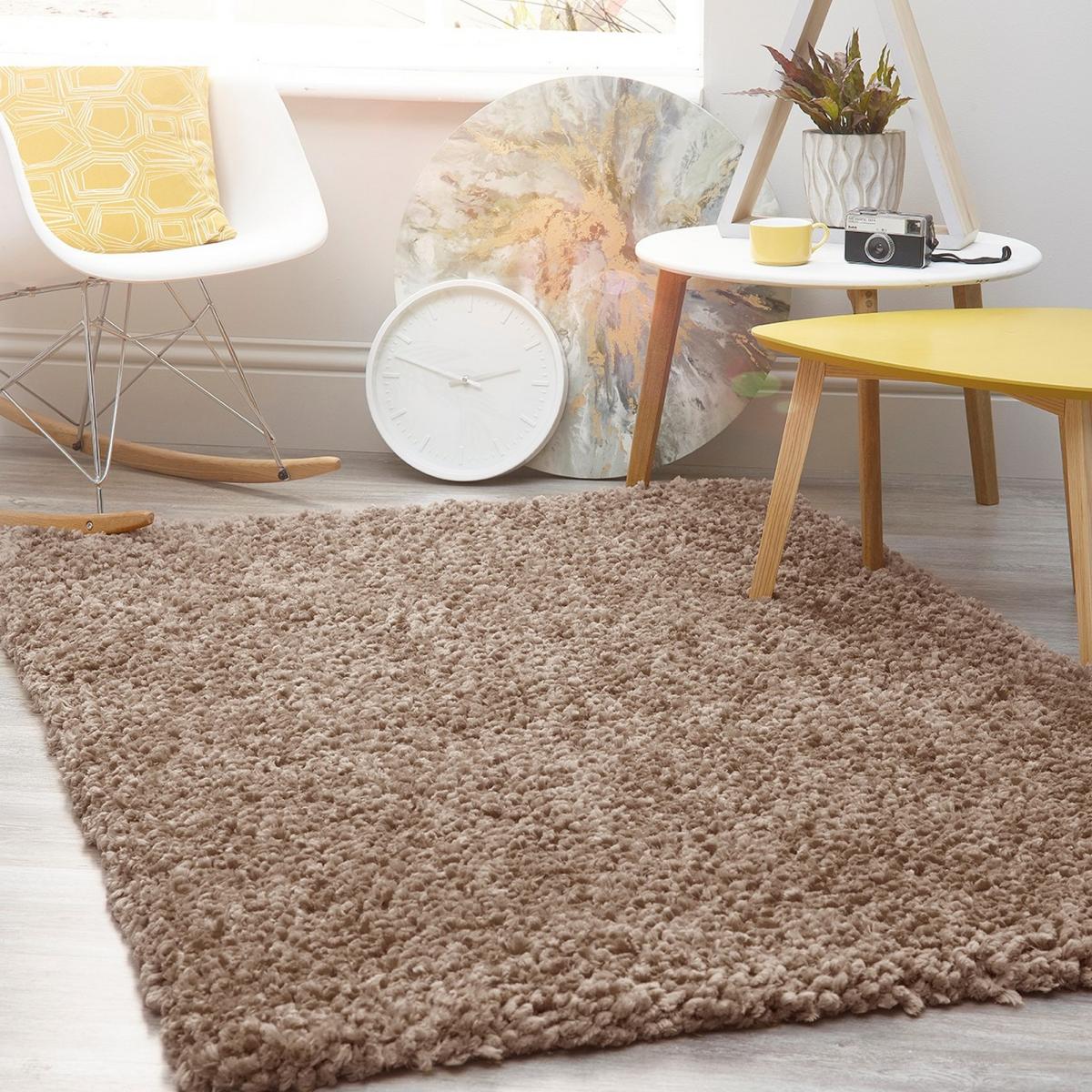 Origins Portland Shaggy Rugs in Natural Brown 110x160cm – image 1