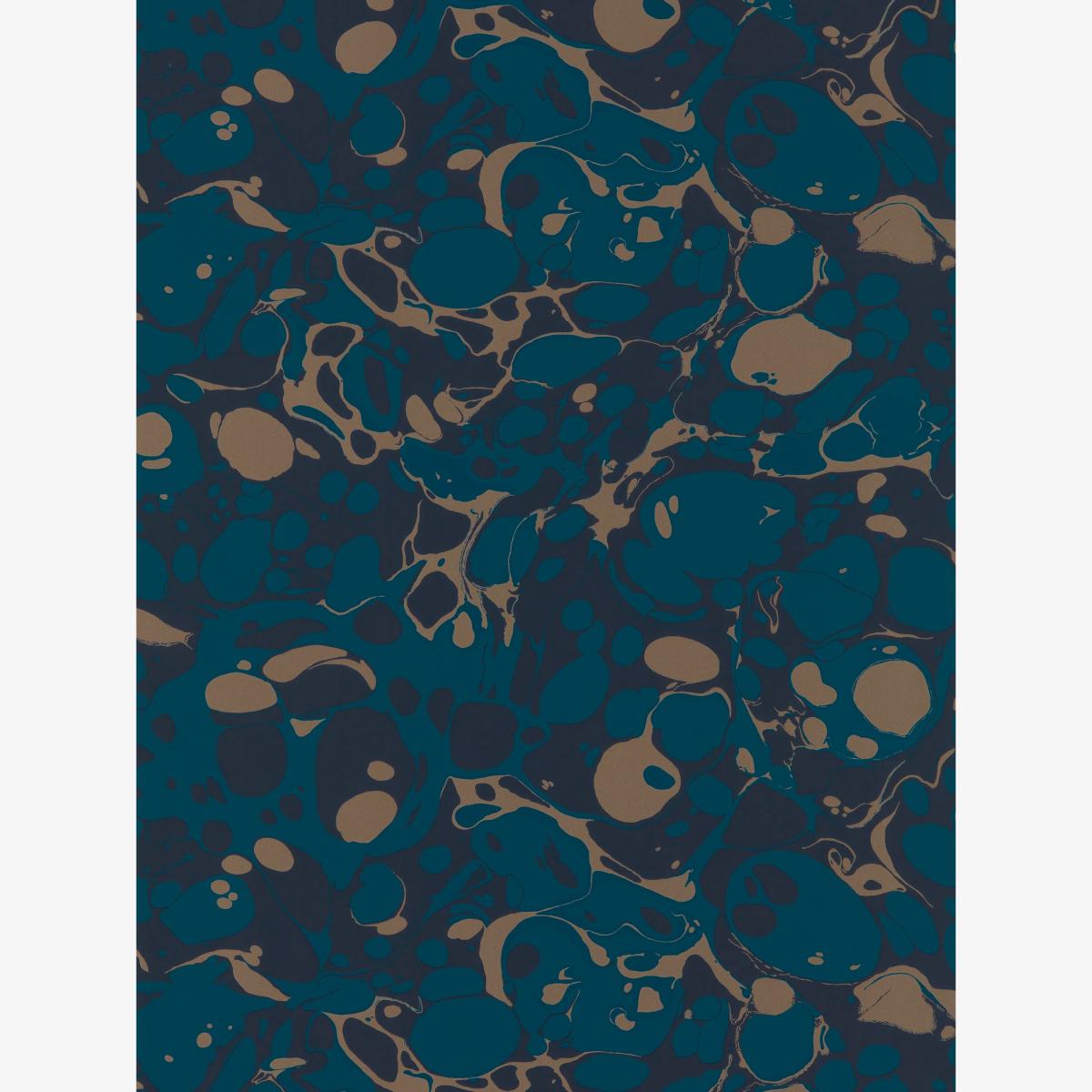 Marble Wallpaper 2112837 by Harlequin in Azurite Copper Japanese Ink Roll