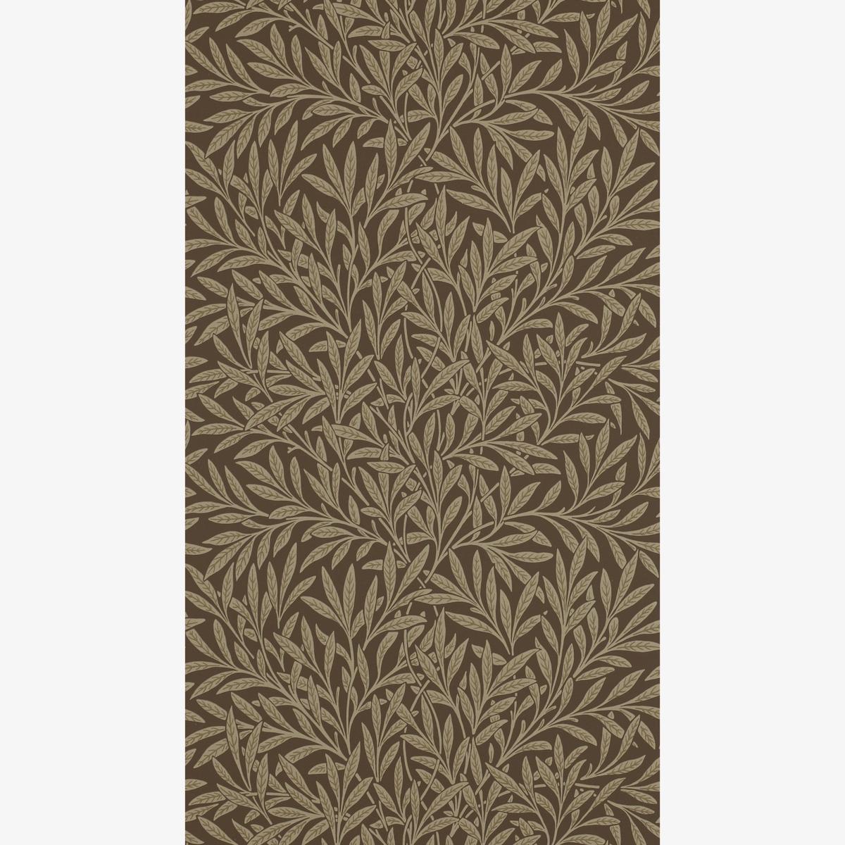 Willow Leaf Wallpaper 210380 by Morris & Co in Bullrush Brown Roll