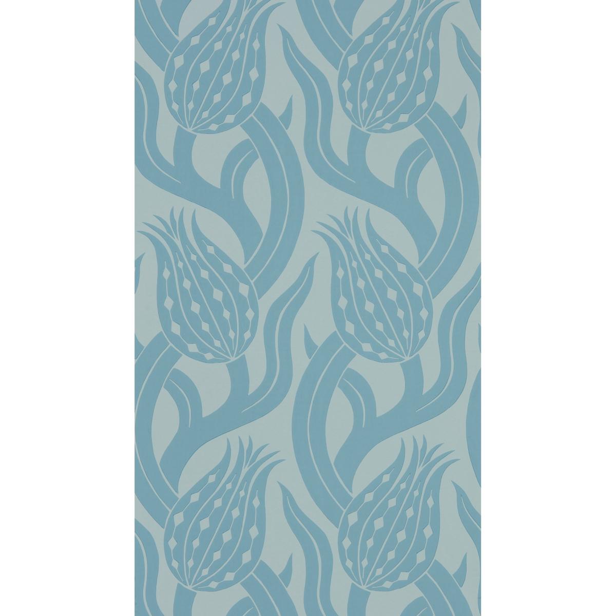 Persian Tulip Wallpaper 312997 by Zoffany in Blue Stone&nbsp;Roll – image 2