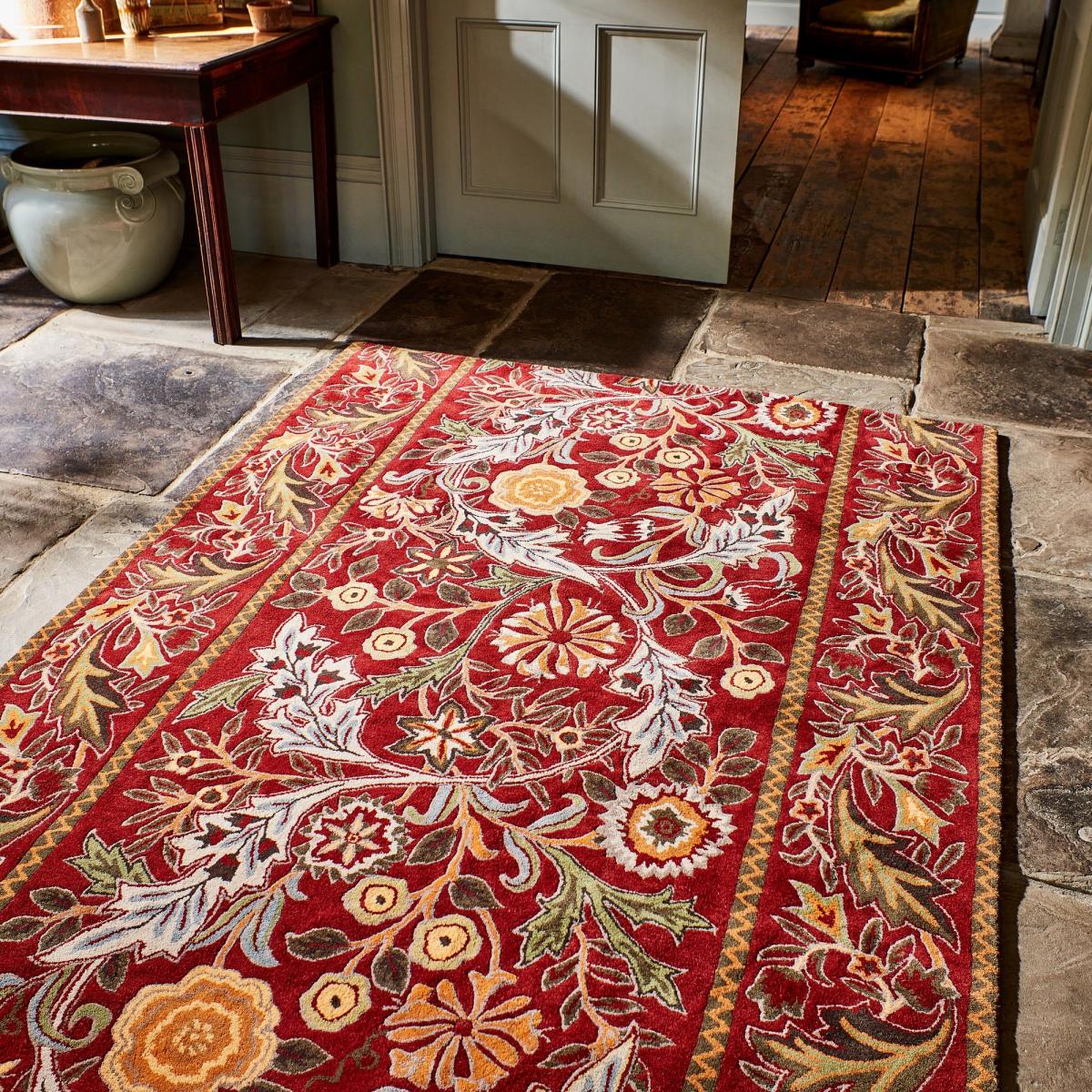 Wilhelmina Floral Rugs 127400 in Russet by William Morris – image 1