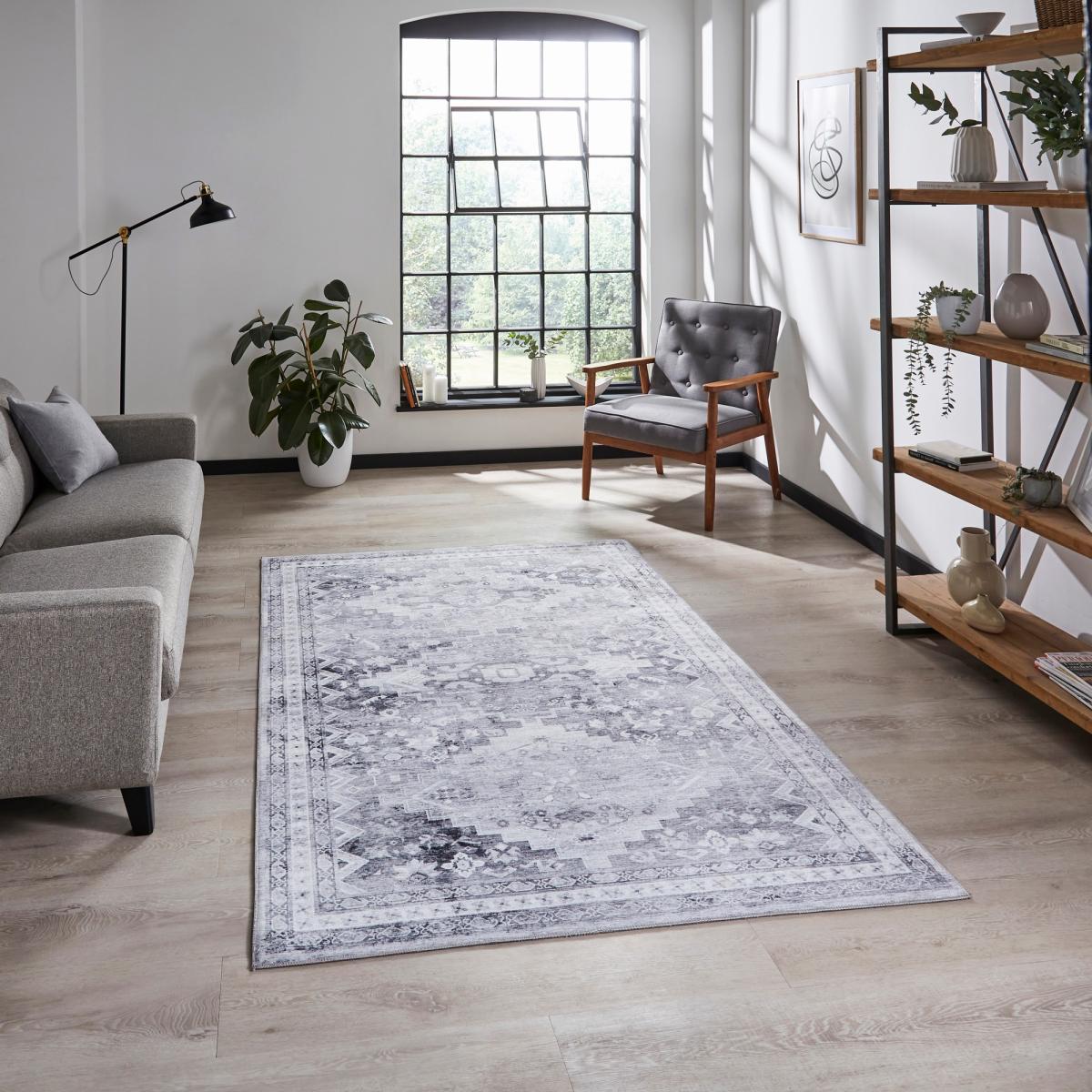 Topaz H1265 Traditional Patterned Grey Rug – image 2