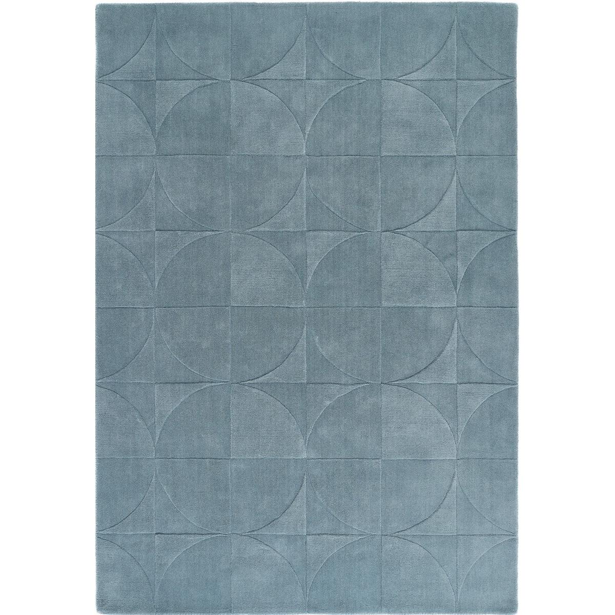 Penny Geometric Wool Rugs in Steel Blue&nbsp;200x290cm – image 4