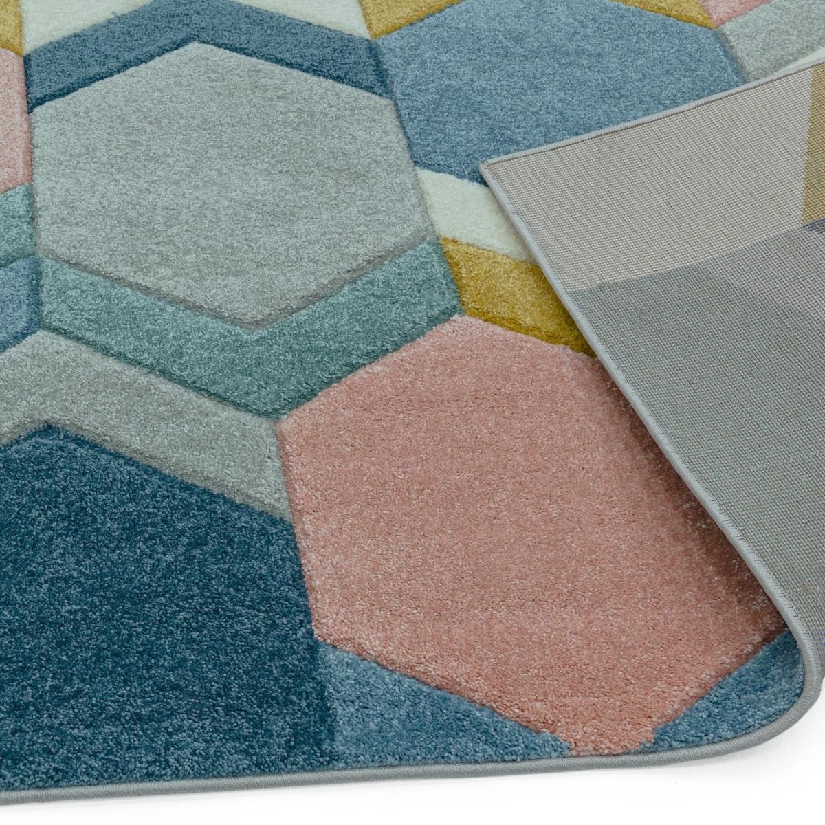 Sketch Hexagon Geometric Rugs in SK10 Pastel Multi – image 4