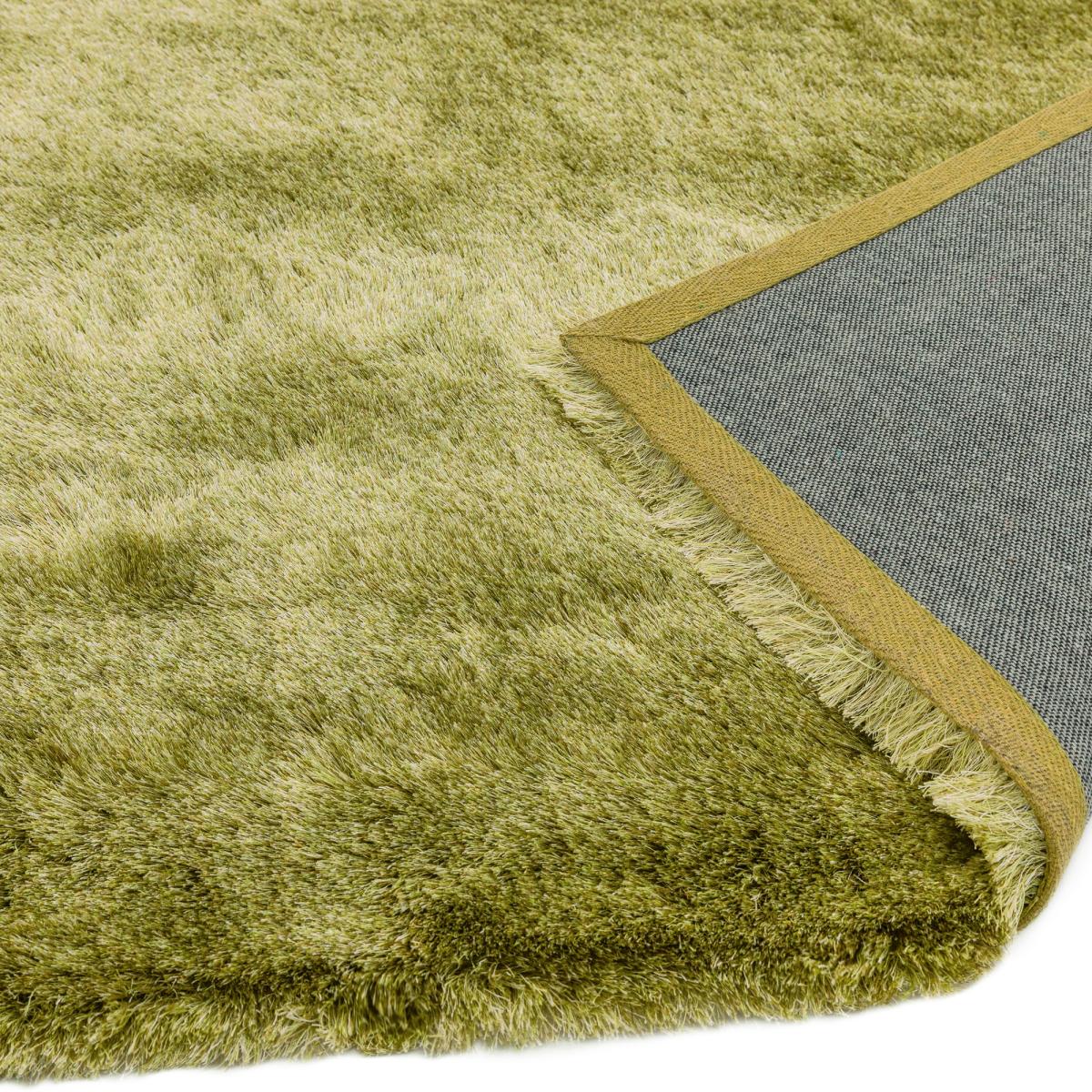 Whisper Shiney Plain Shaggy Rugs in Apple Green 65x135cm – image 2