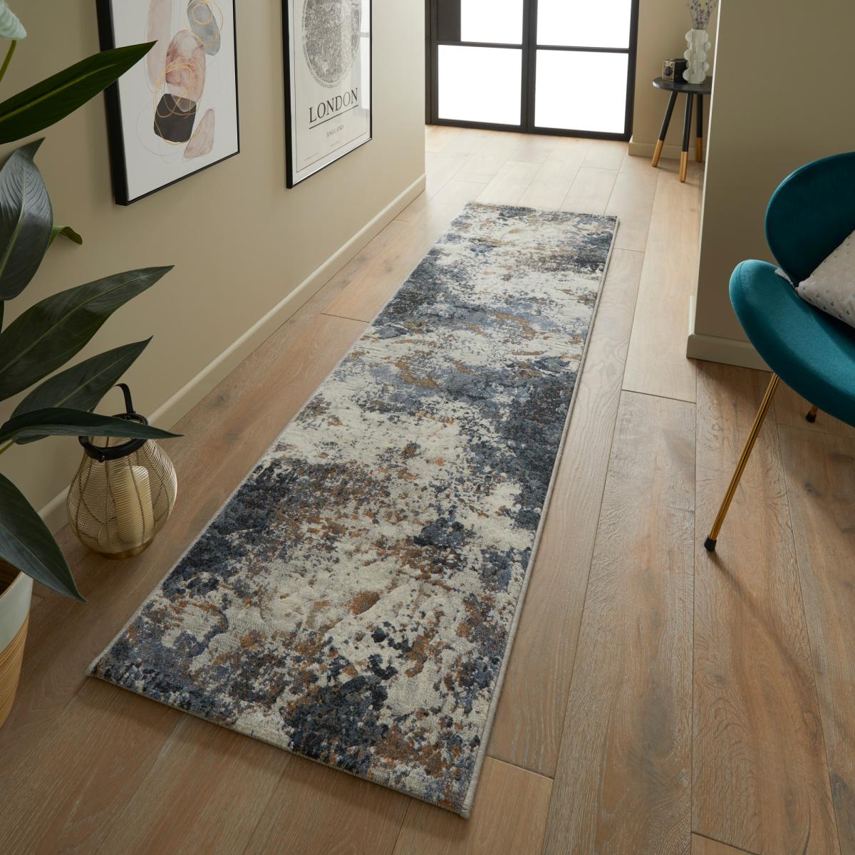 Galleria Abstract 63395 7656 Runner Rugs in Grey Multi 67x330cm – image 2