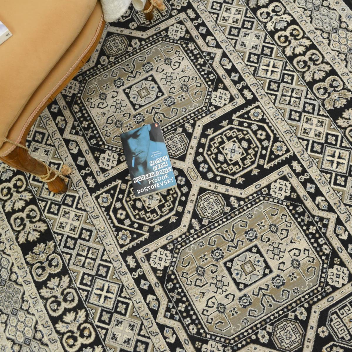 Da Vinci Traditional Medallion 57147 3636 Rugs in Dark Grey 133x195cm – image 4