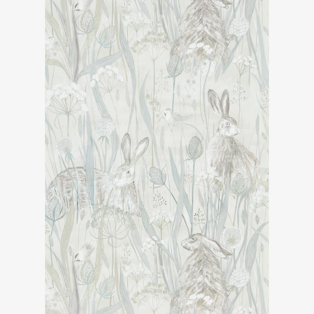 Dune Hares Wallpaper 216518 by Sanderson in Mist Pebble Grey Roll