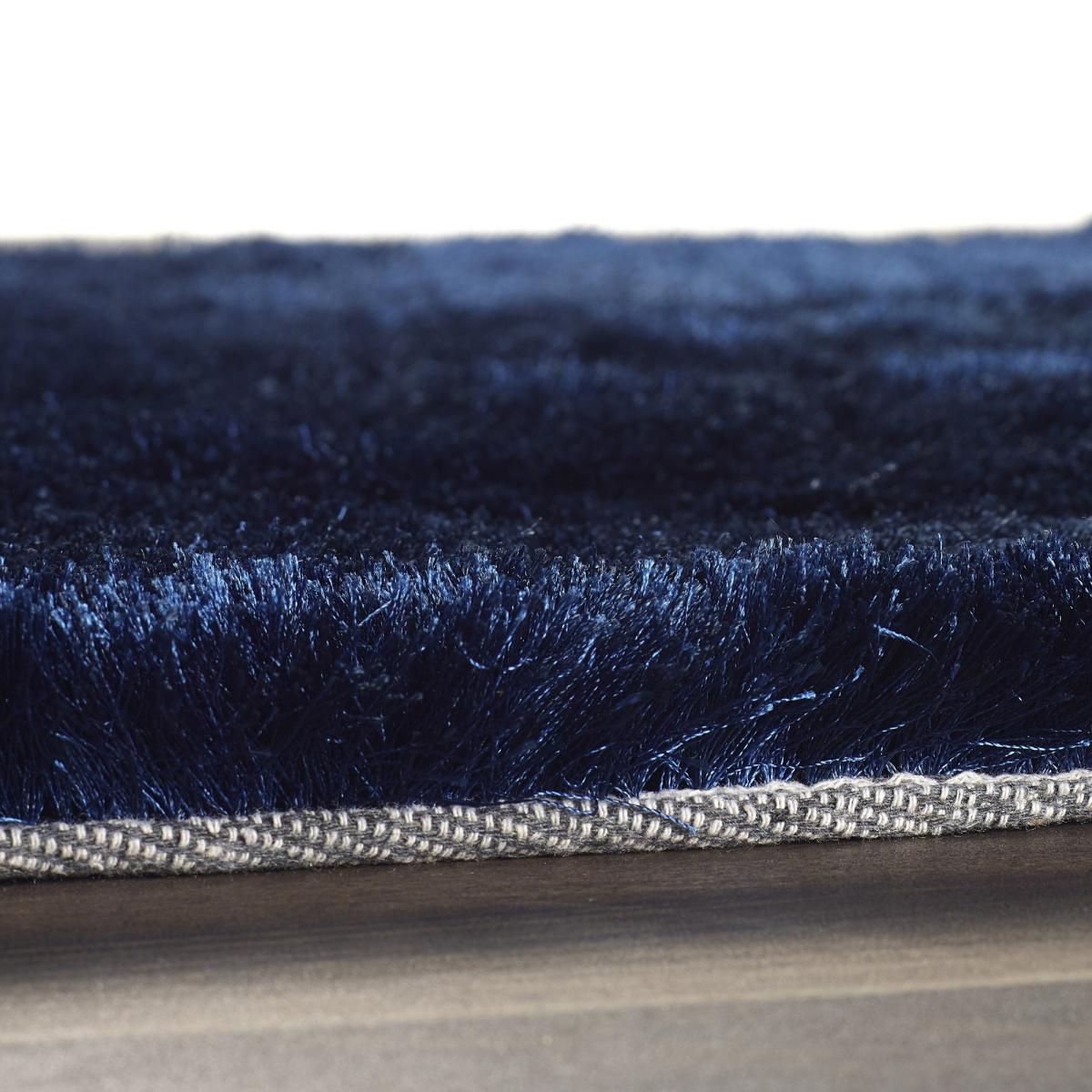 Shimmer Shaggy Lustrous Rugs in Indigo 80x150cm – image 1