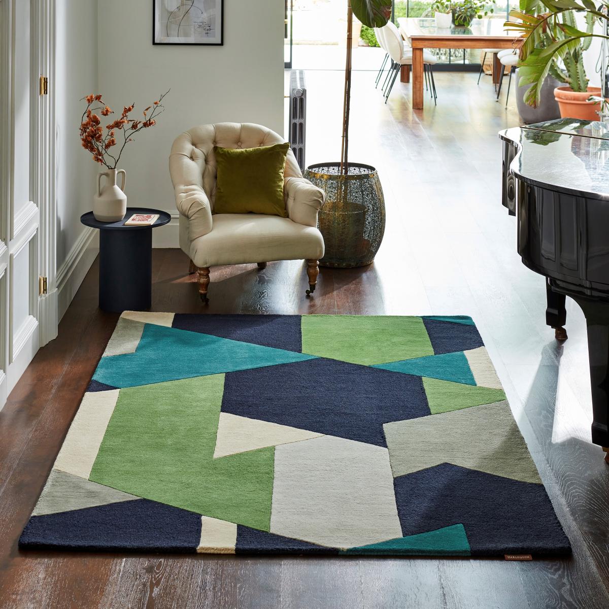 Popova 143108 Rugs by Harlequin in Amazonia Sea Glass Forest Japanese Ink250x350cm – image 2
