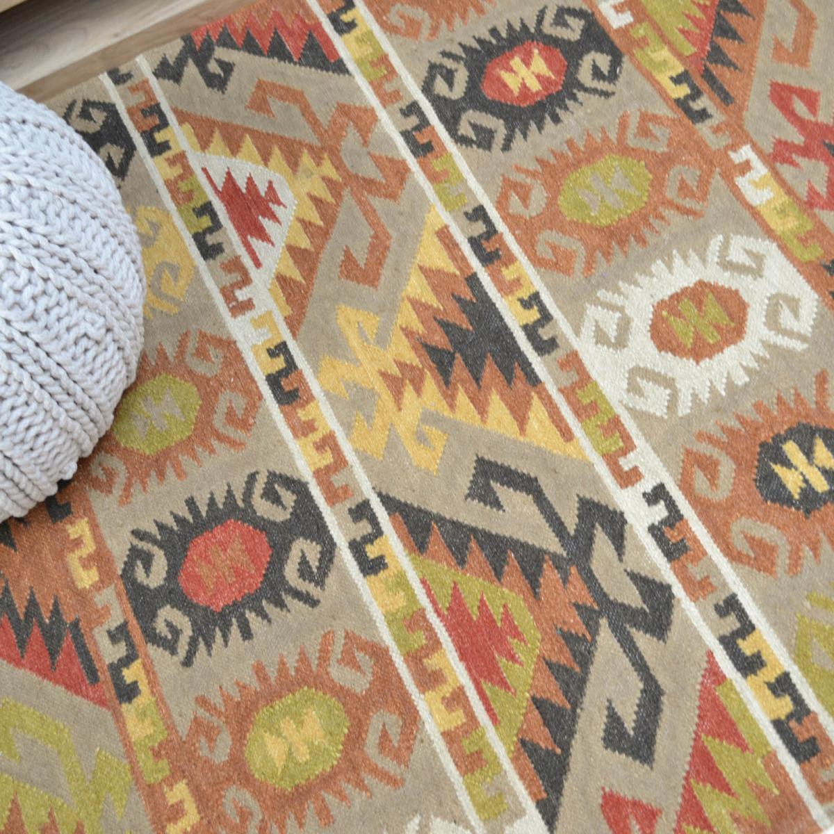 Kelims KE06 Traditional Tribal Flatweave Rugs in Multi 120x170cm – image 4