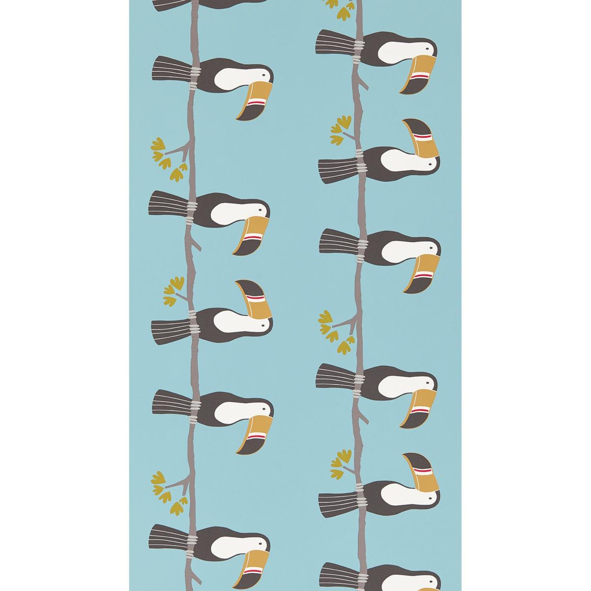 Terry Toucan Wallpaper 111271 by Scion in Honey Charcoal Sky&nbsp;Roll – image 2