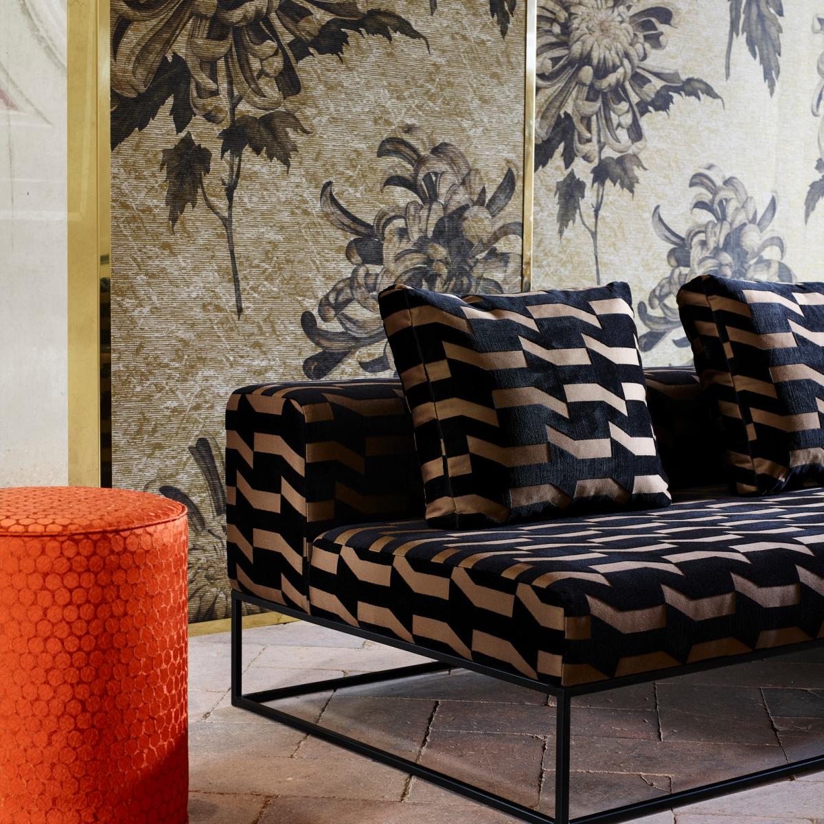 Evelyn Wallpaper Panel 312733 by Zoffany in Antique Gold Olivine Roll – image 2