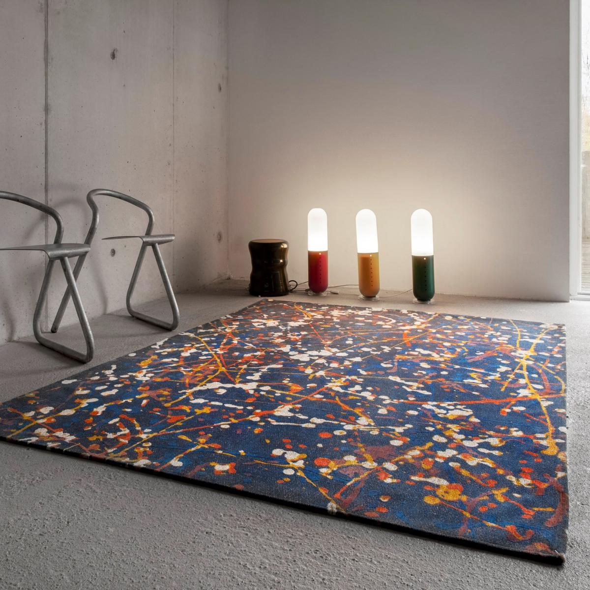 Louis De Poortere Designer Expression Rugs in 9220 Abstract Blue – image 1
