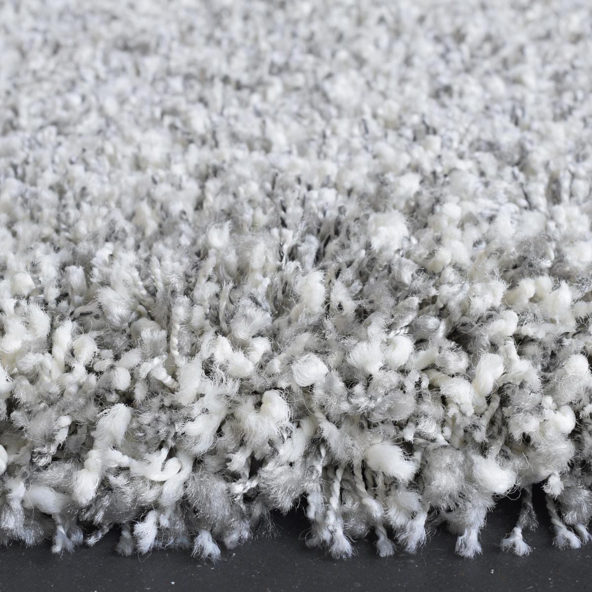 Twilight Speckled Shaggy Rugs 39001 6699 in White Silver 65x130cm – image 4