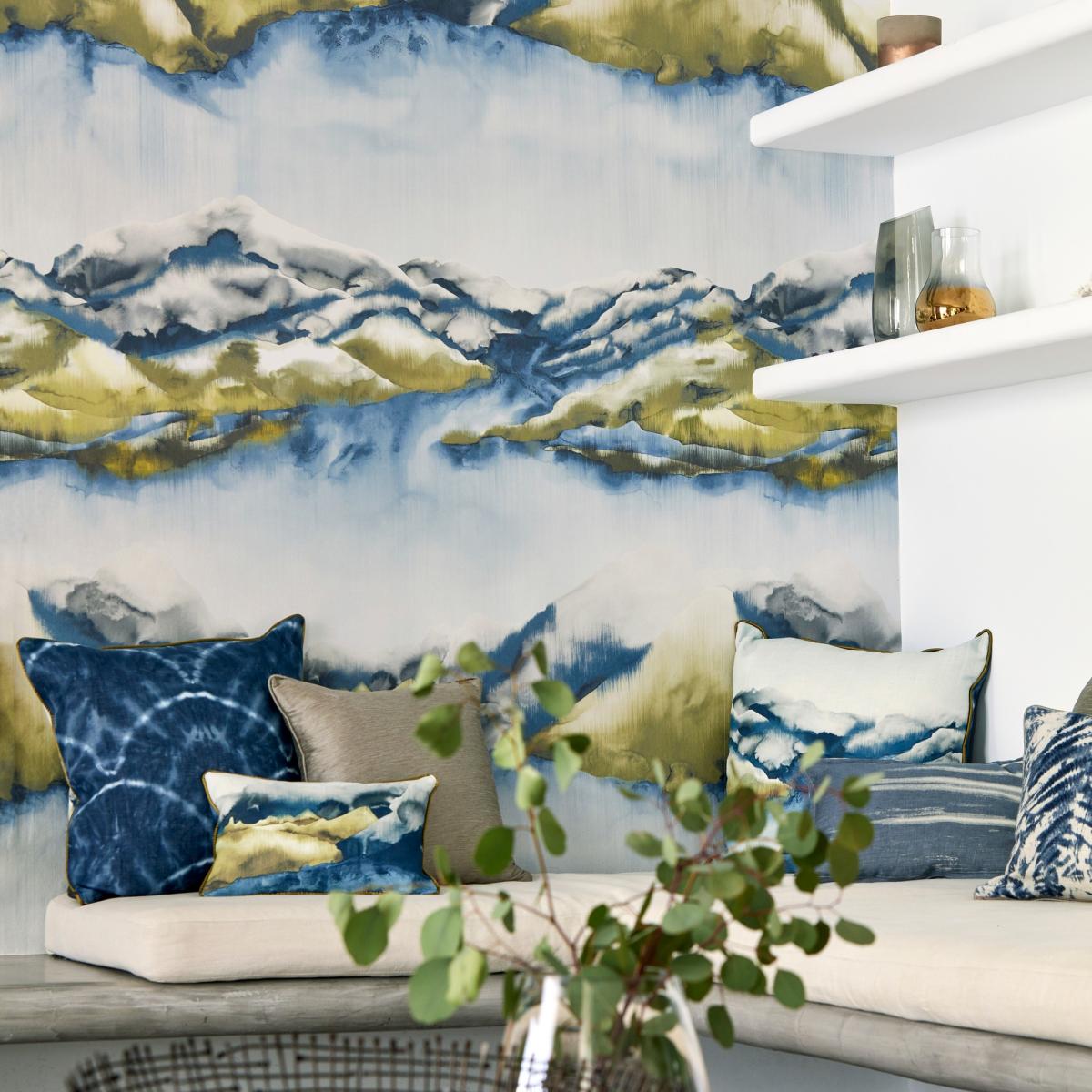 Kailani Wallpaper 111667 by Harlequin in Lagoon Linden&nbsp;Roll – image 2