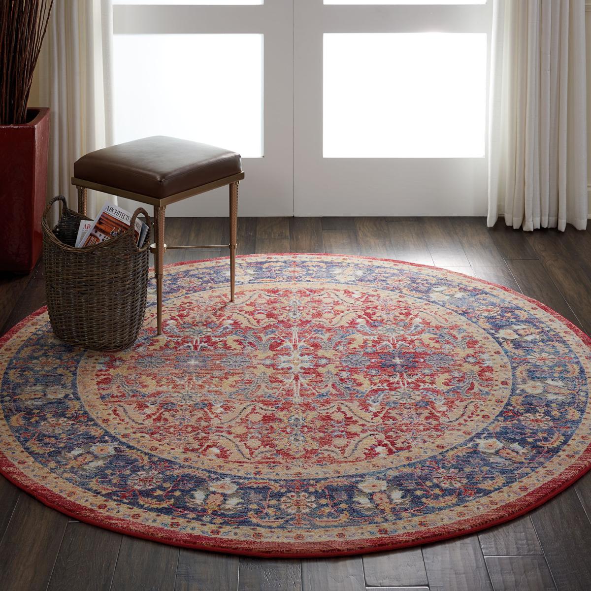 Ankara Global Circular Rugs ANR02 in Red – image 1