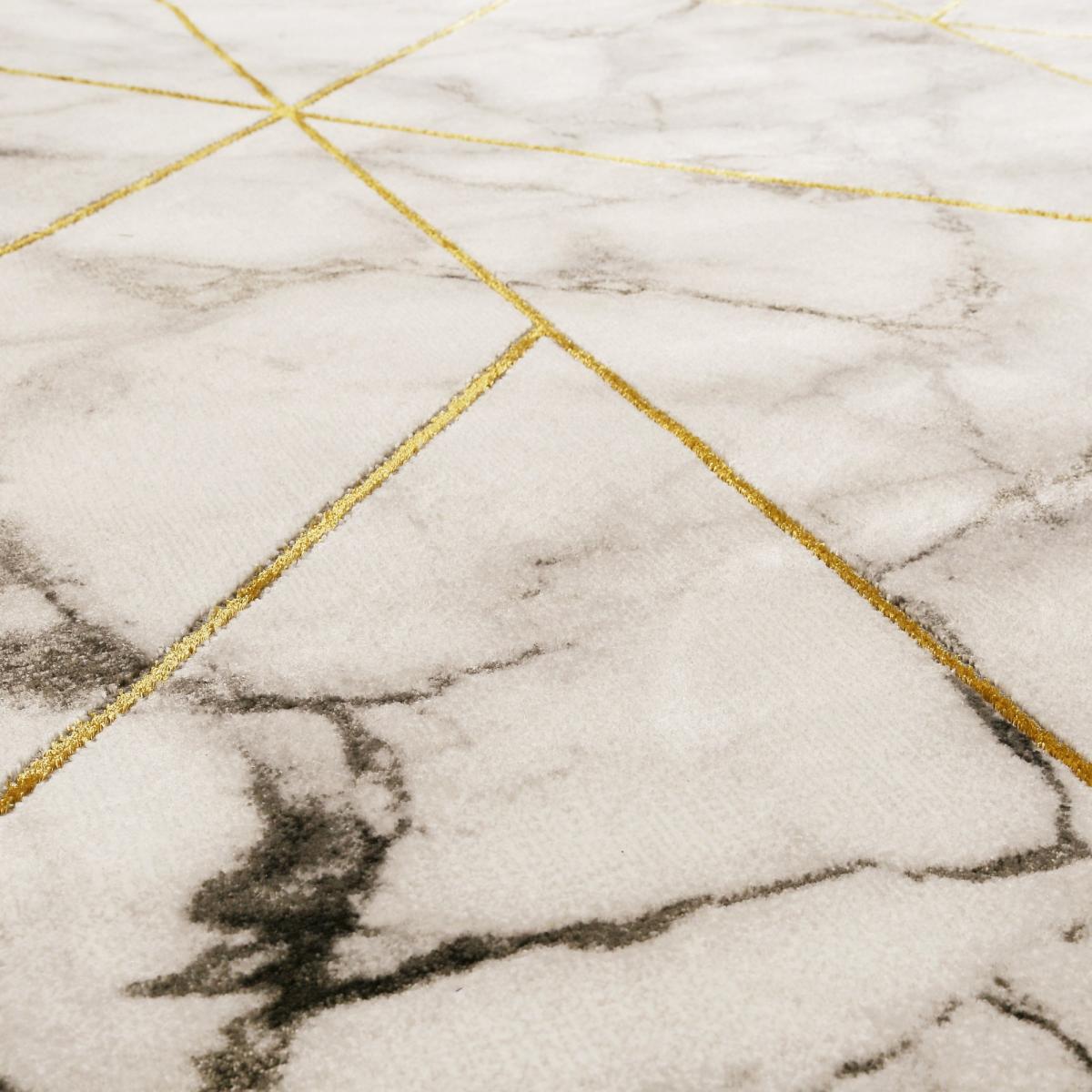Weconhome Modern Marble Rugs 23391 957 in Silver and Gold – image 2