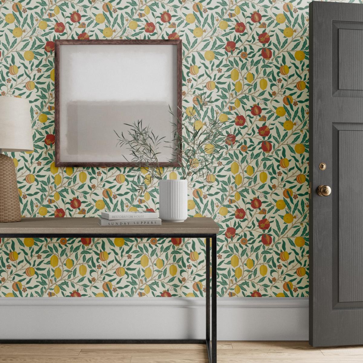 Fruit Wallpaper 217085 by Morris & Co in Green Indigo Madder Roll – image 2