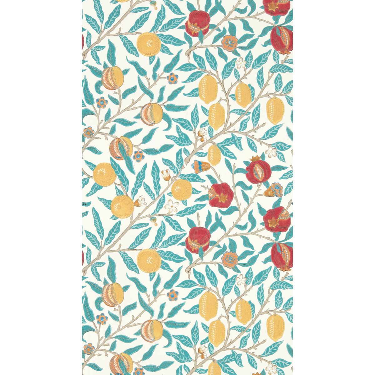 Fruit Wallpaper 217085 by Morris & Co in Green Indigo Madder Roll – image 1