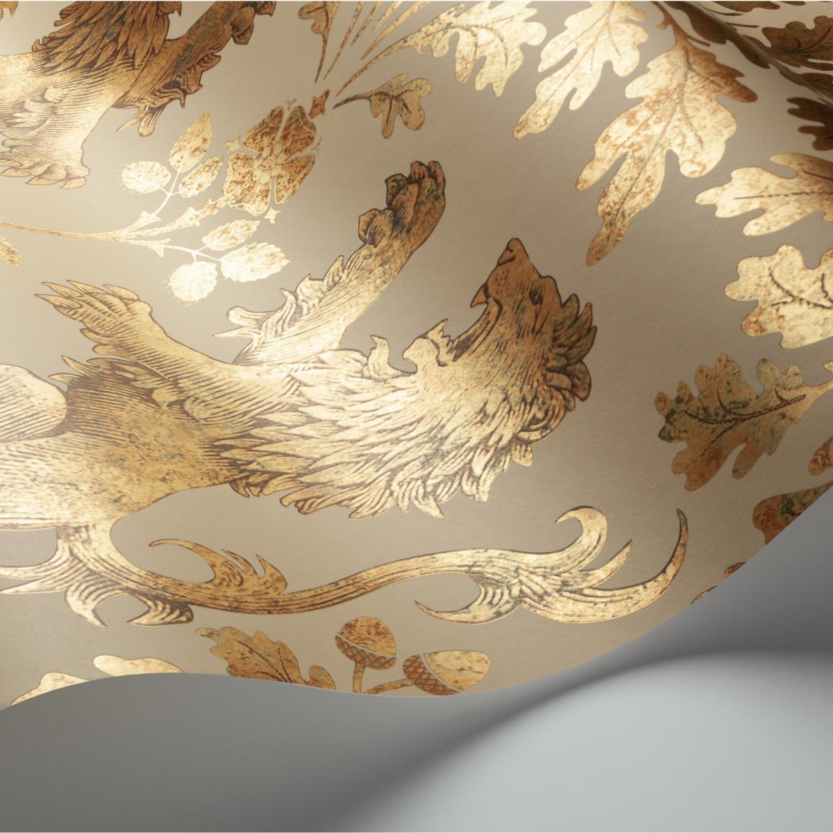 Boscobel Oak Wallpaper 116 10037 by Cole & Son in Metallic Gold Roll – image 2