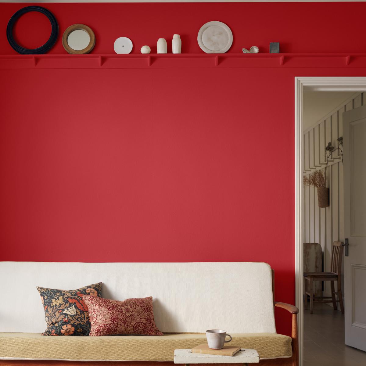 Water Based Acrylic Eggshell Paint by Morris & Co in Barbed Berry2.5