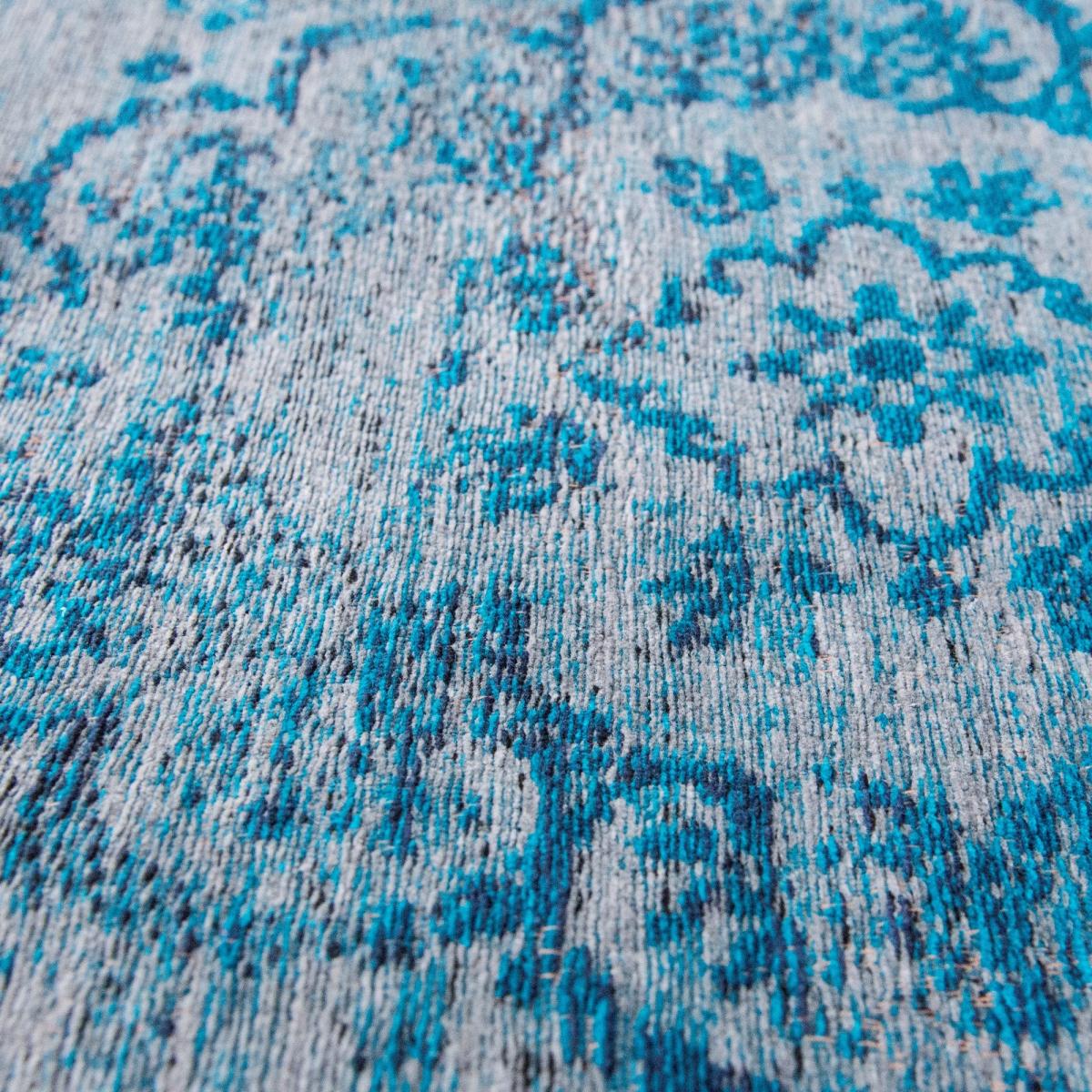 Louis De Poortere Traditional Fading World Medallion Designer Rugs 8255 Grey Turquoise 200x280cm – image 2
