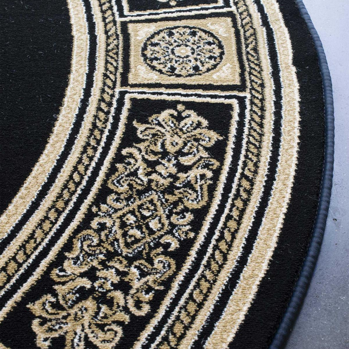 Da Vinci Traditional Bordered Circle 57801 3233 Rugs in Black 200x200cm – image 3