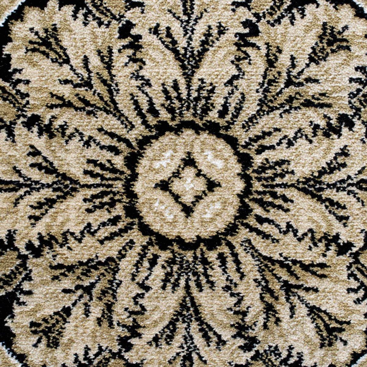 Da Vinci Traditional Bordered Circle 57801 3233 Rugs in Black 200x200cm – image 4