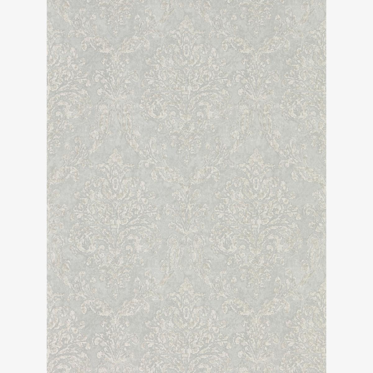 Riverside Damask Wallpaper 216289 by Sanderson in Dove Silver Grey Roll