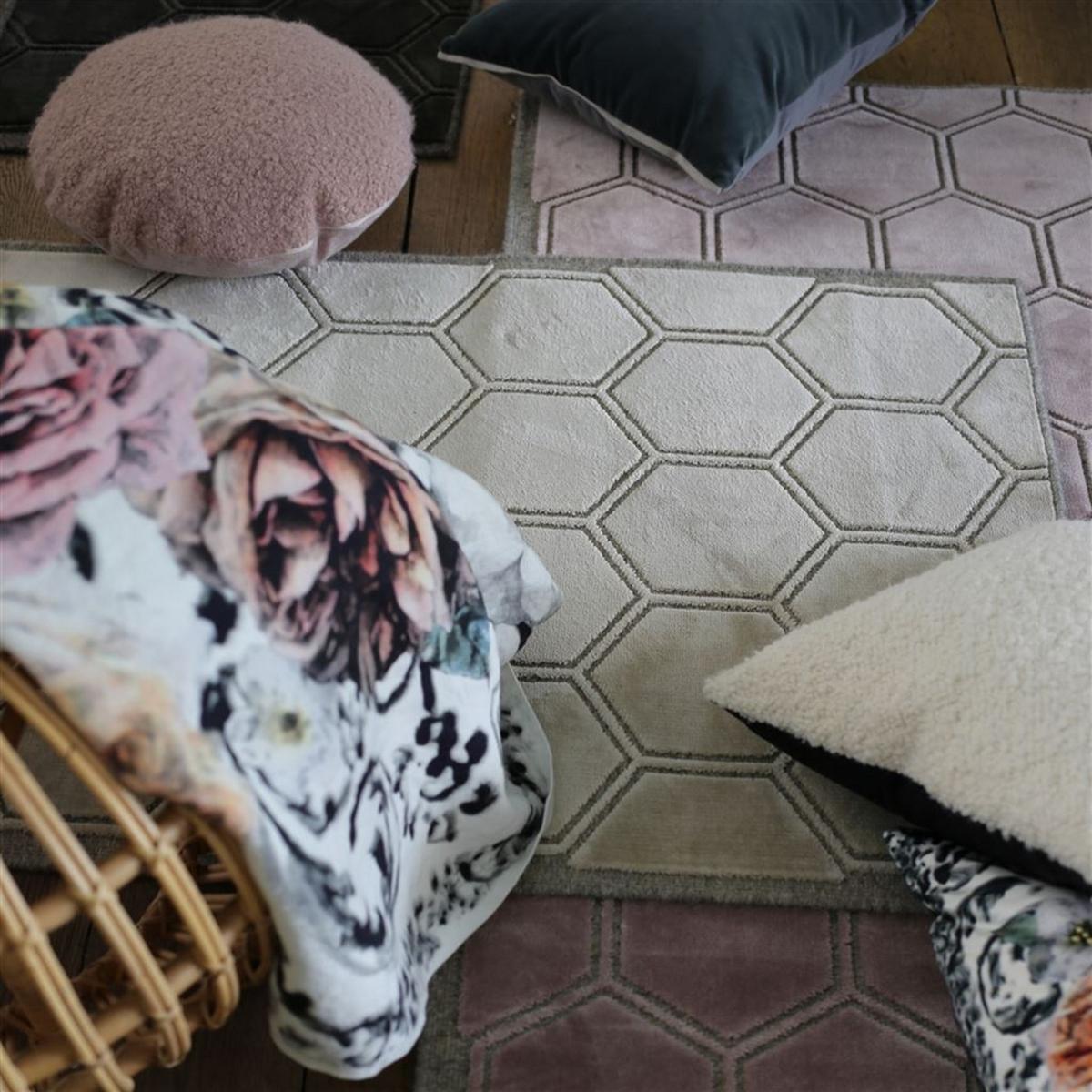 Manipur Geometric Runner Rug in Natural By Designers Guild 80x250cm – image 2