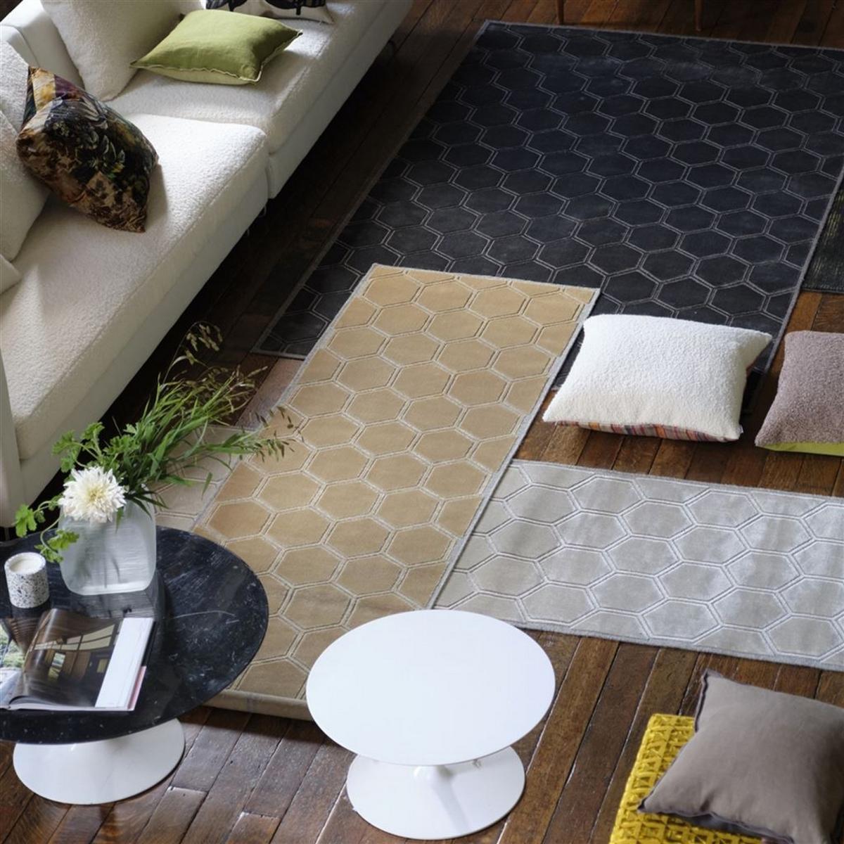 Manipur Geometric Runner Rug in Natural By Designers Guild 80x250cm – image 5