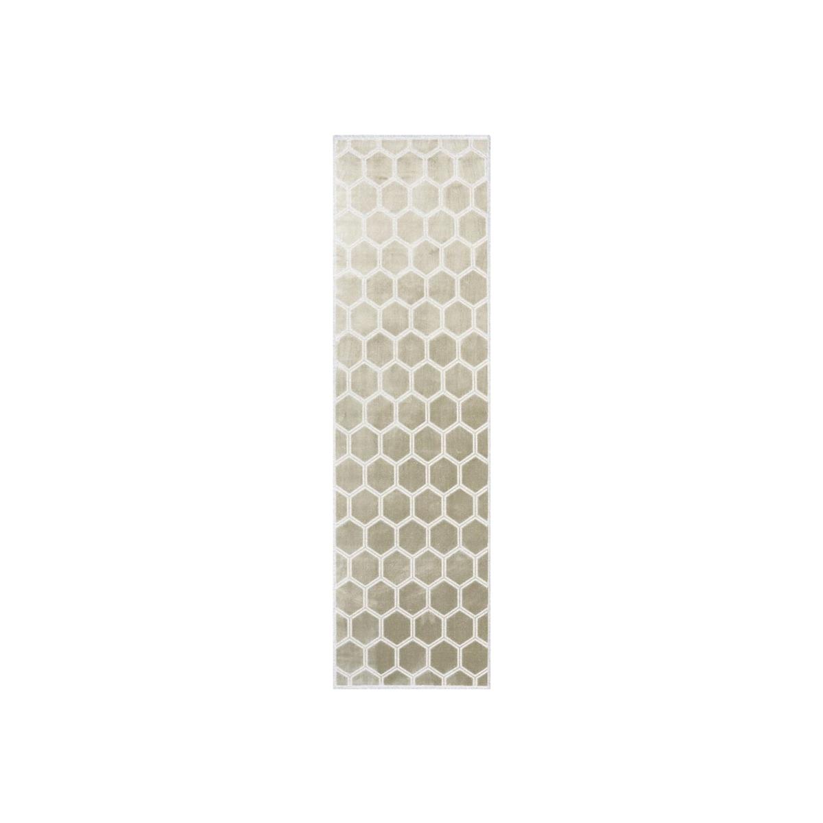 Manipur Geometric Runner Rug in Natural By Designers Guild 80x250cm – image 1