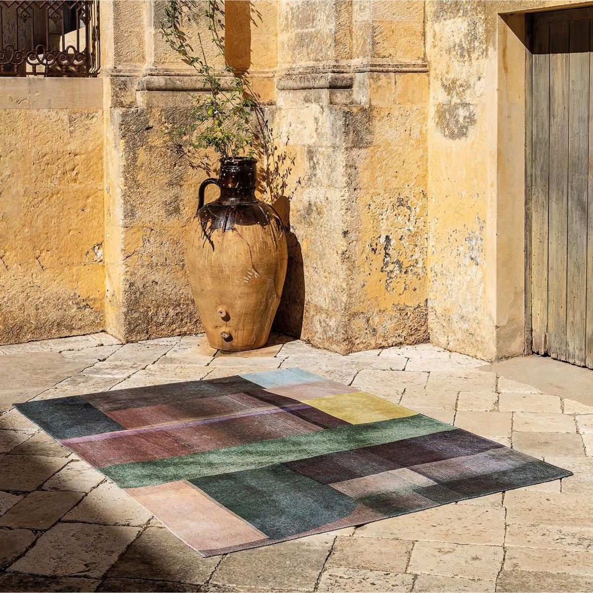 Louis De Poortere Designer Fiesta Rugs in 8449 Neutral Multi – image 1