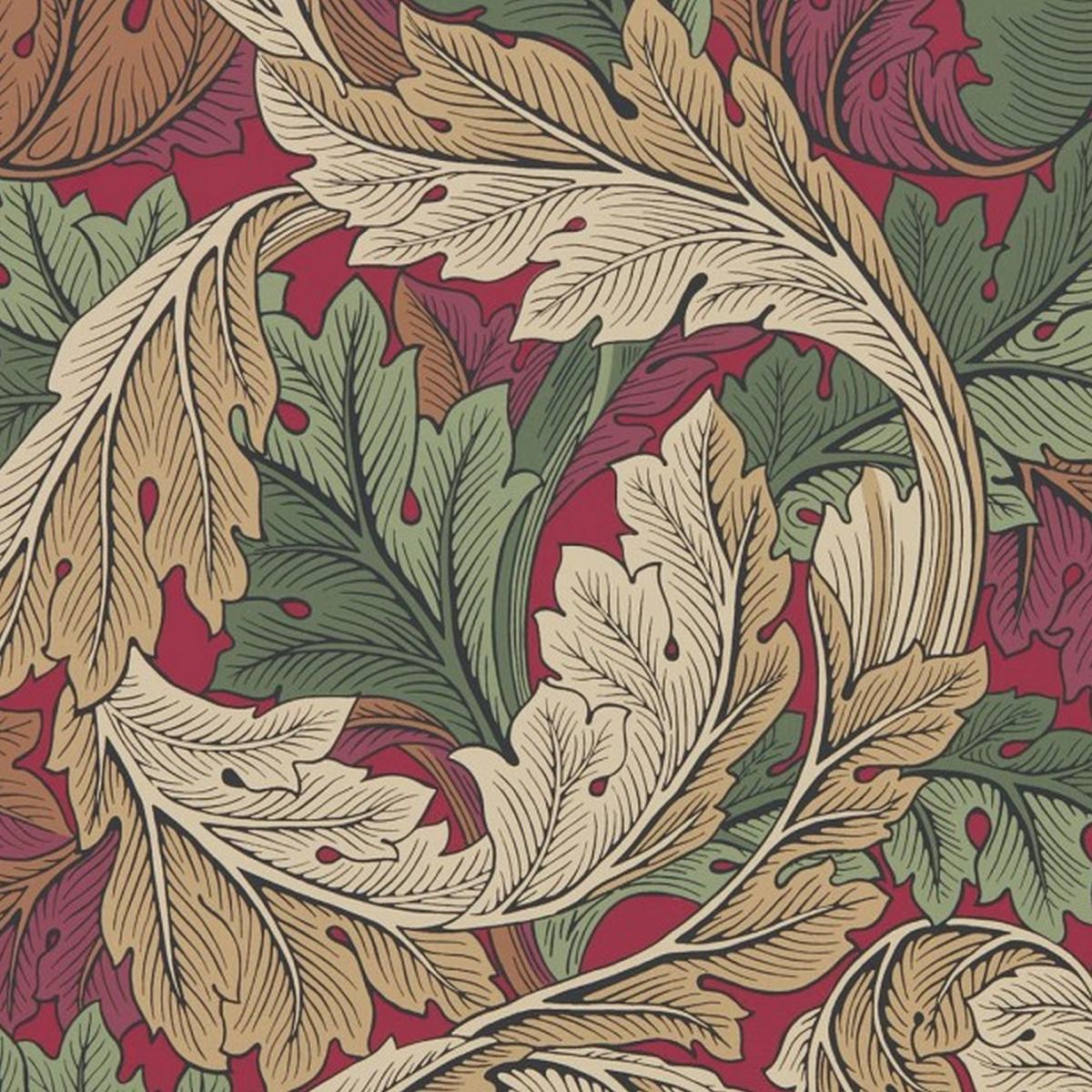 Acanthus Wallpaper 216439 by Morris & Co in Madder Thyme Roll – image 2