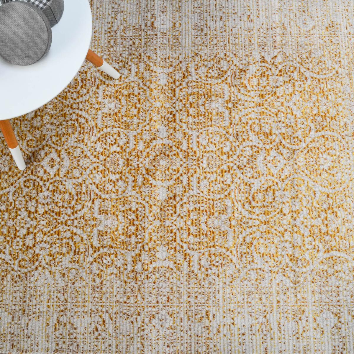 Grandeur Traditional Damask Rugs in Gold&nbsp;200x290cm – image 5