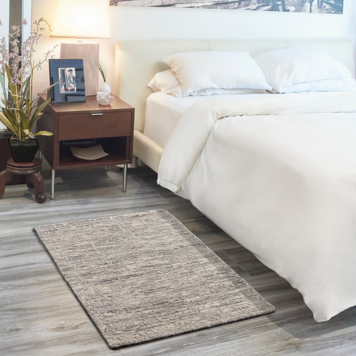 Luna Abstract Rugs LUN01 by Nourison in Grey Silver – image 2