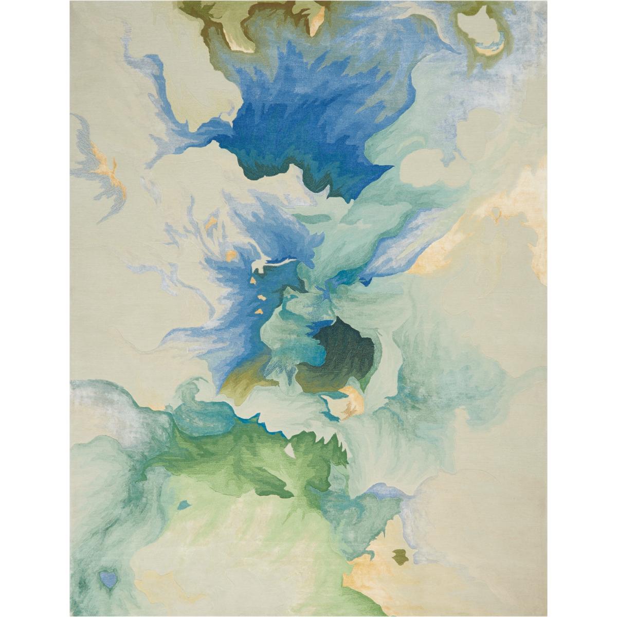 Prismatic Modern Abstract Rugs in PRS16 Seafoam Blue Green by Nourison&nbsp;259x351cm – image 2