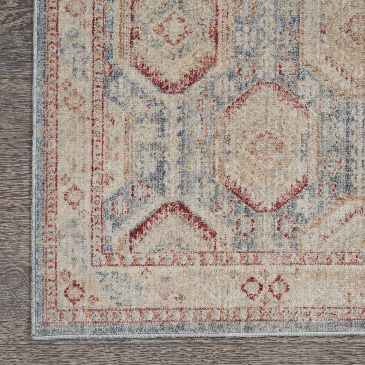 Homestead Hallway Runner Rugs HMS01 in Light Blue Multi by Nourison 79x366cm – image 2
