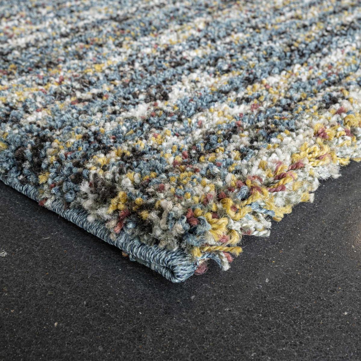 Mehari 23067 5949 Abstract Shaggy Rugs in Blue Multi 240x300cm – image 4