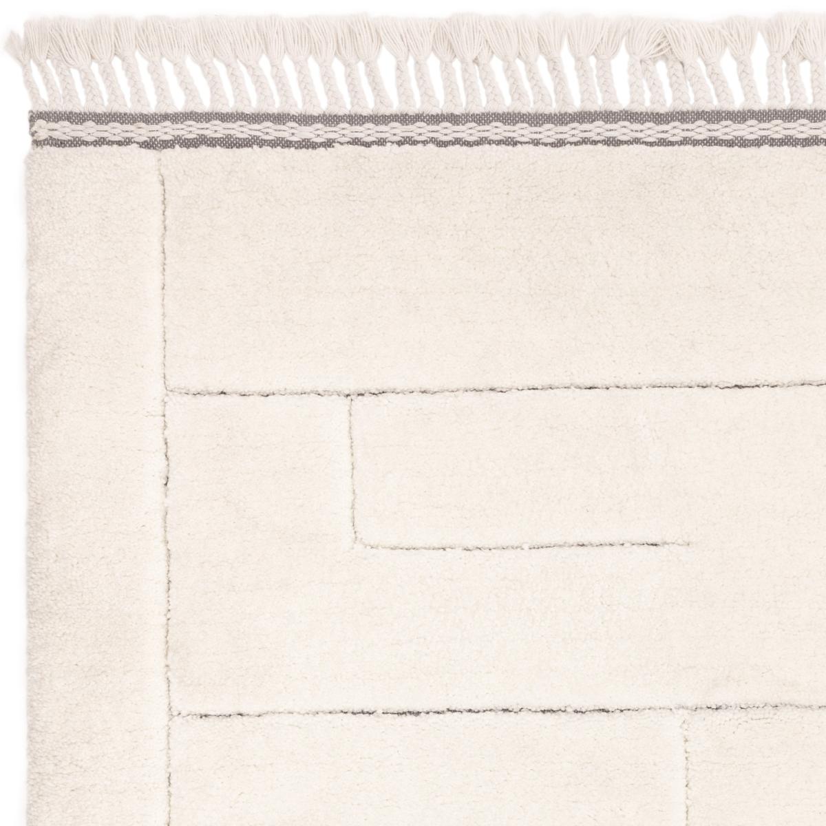 Fes FE02 Moroccan Berber Carved Boho Rugs in Cream White160x230cm – image 3