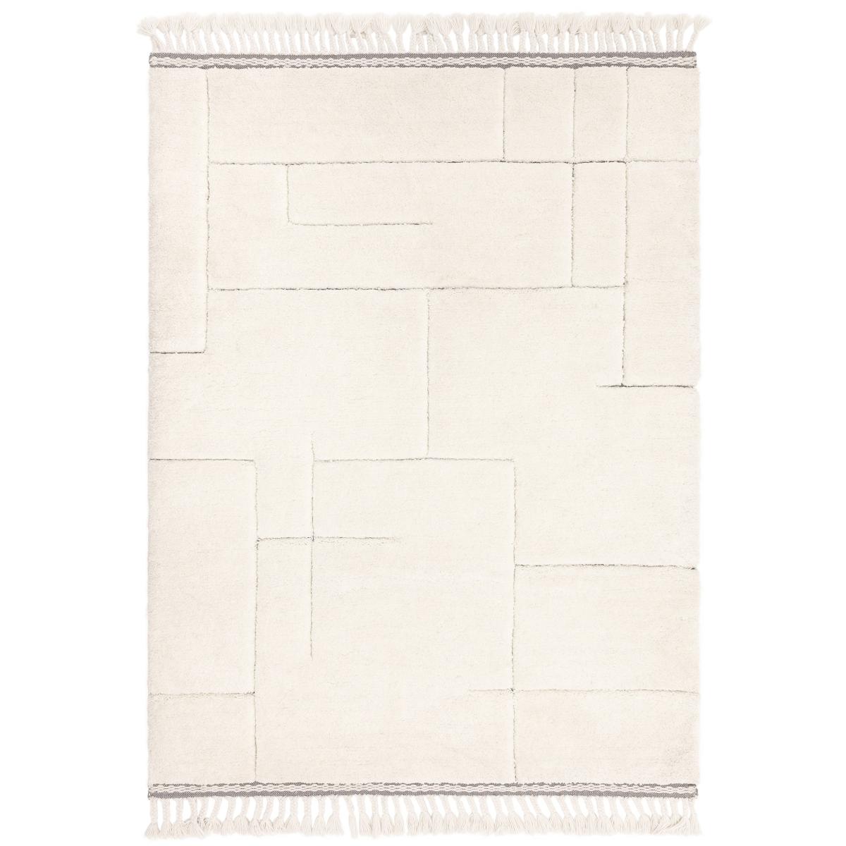 Fes FE02 Moroccan Berber Carved Boho Rugs in Cream White160x230cm – image 5