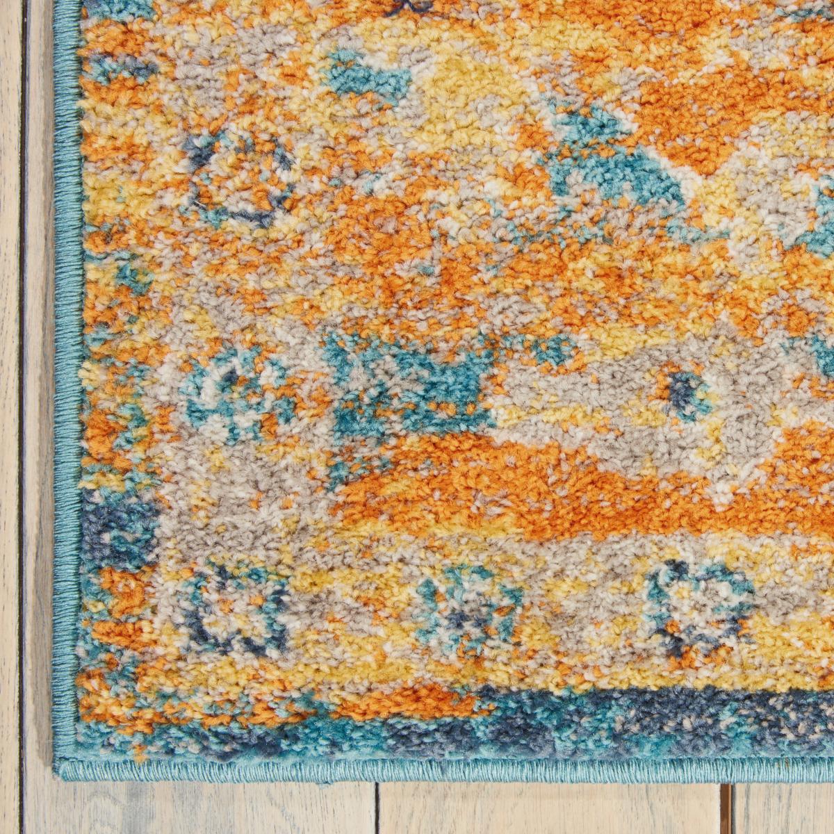Passion Rugs PSN07 in Teal and Sun – image 2
