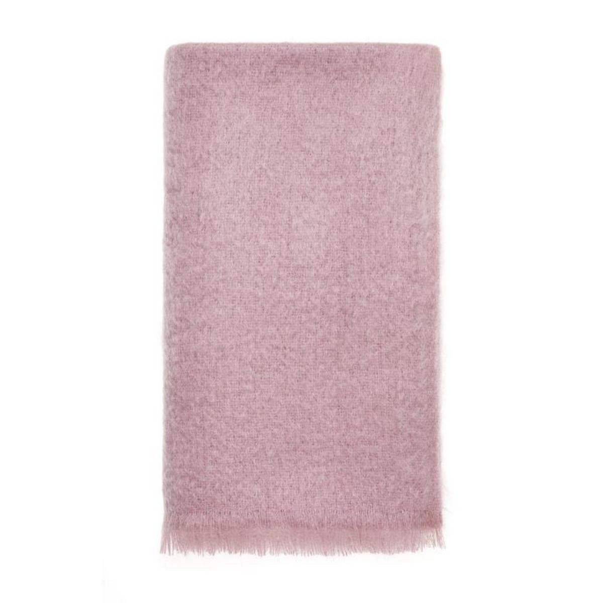 Moseley Mohair Plain Throw by LuxeTapi in Dusky Pink135x190cm – image 2
