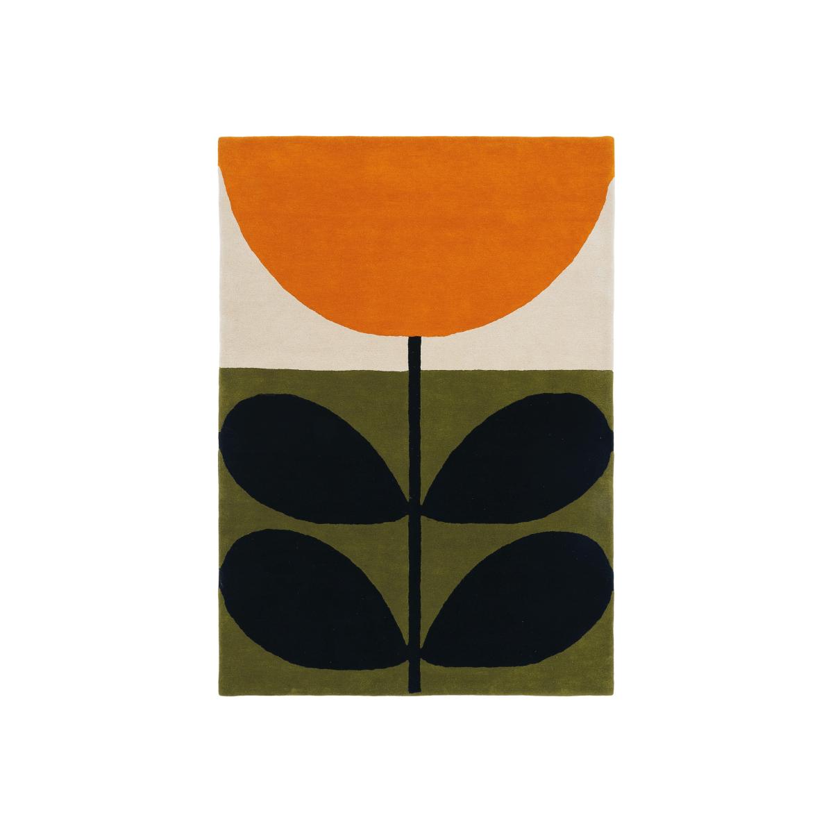 Stem Rugs 59803 in Black by Orla Kiely 200x280cm – image 1