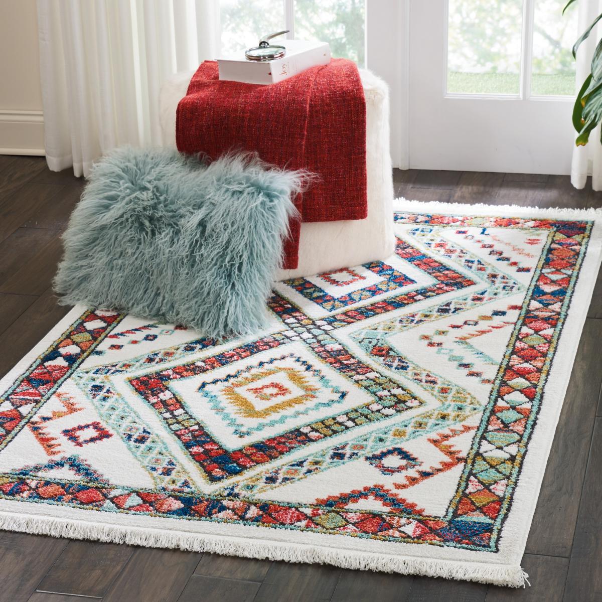 Navajo Rugs NAV02 in White by Nourison 160x229cm – image 4