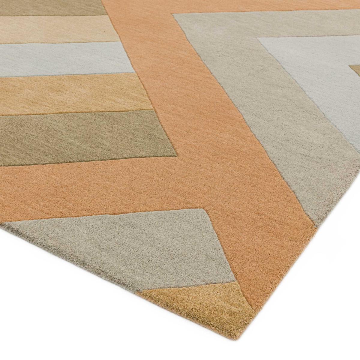 Reef Big Zig RF03 Geometric Wool Runner Rugs in Coral 66x200cm – image 4
