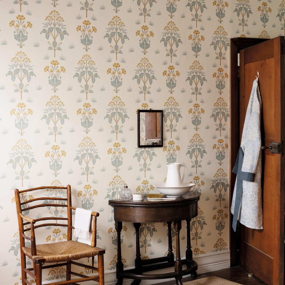 Meadow Sweet Wallpaper 210349 by Morris & Co in Gold Slate Roll – image 1