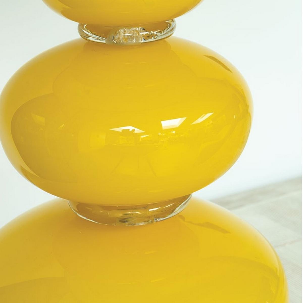 Aragoa Crystal Glass Lamp by William Yeoward in Citron Yellow 52x24cm – image 3